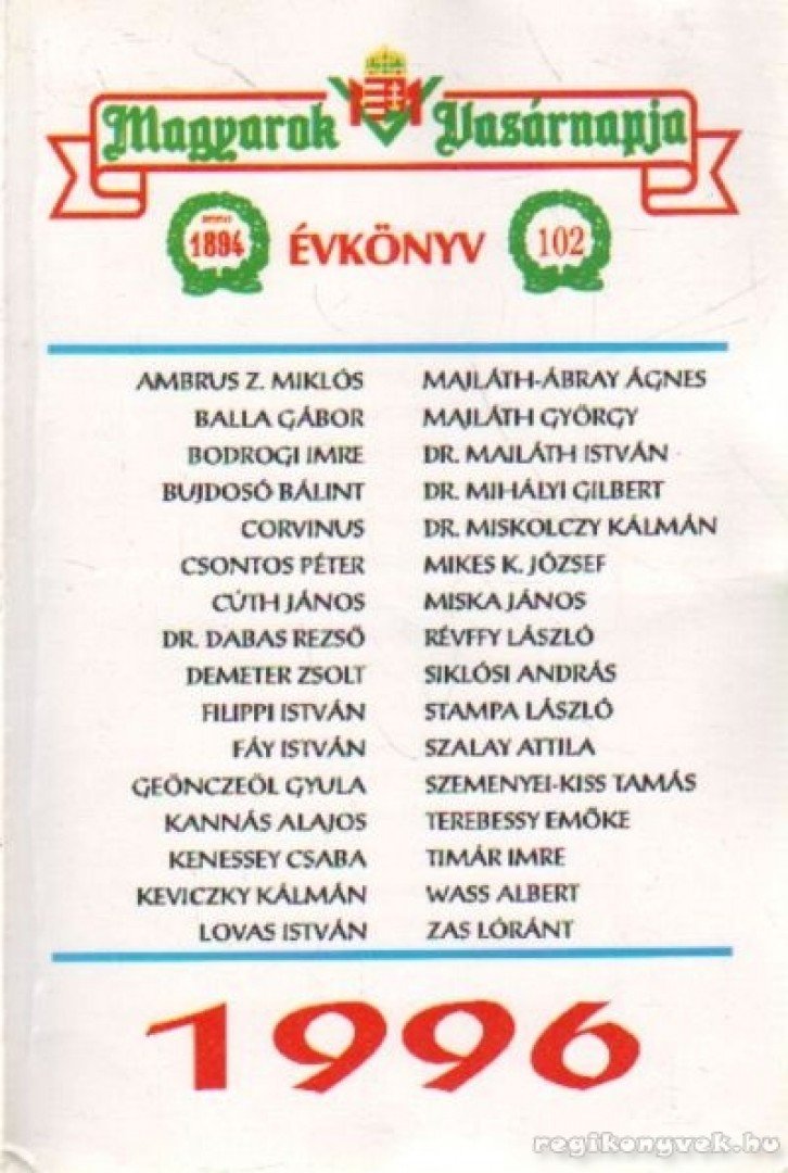 Szász Lóránt - Magyarok Vasárnapja évkönyv 1996 [antikvár]