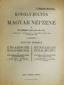 Kodály Zoltán - Magyar népzene II. [antikvár]