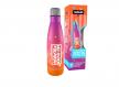 HY-YX008-RN - Thermo Kulacs 460ml beépített BLUETOOTH hangszóróval, rózsa-narancs, Nebulo