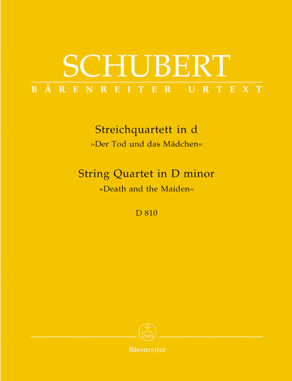 SCHUBERT - STREICHQUARTETT IN d "DER TOD UND DAS MAEDCHEN" D 810 URTEXT STIMMEN