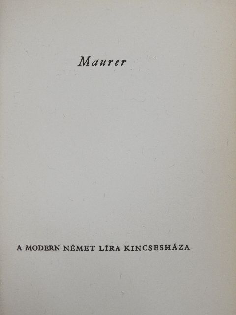 Georg Maurer - Georg Maurer [antikvár]
