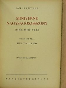 Jan Struther - Miniverné nagyságosasszony [antikvár]