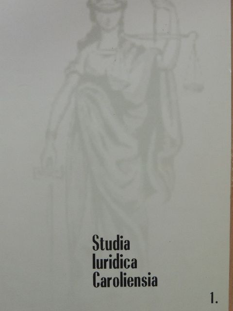 Csink László - Studia Iuridica Caroliensia 1. [antikvár]