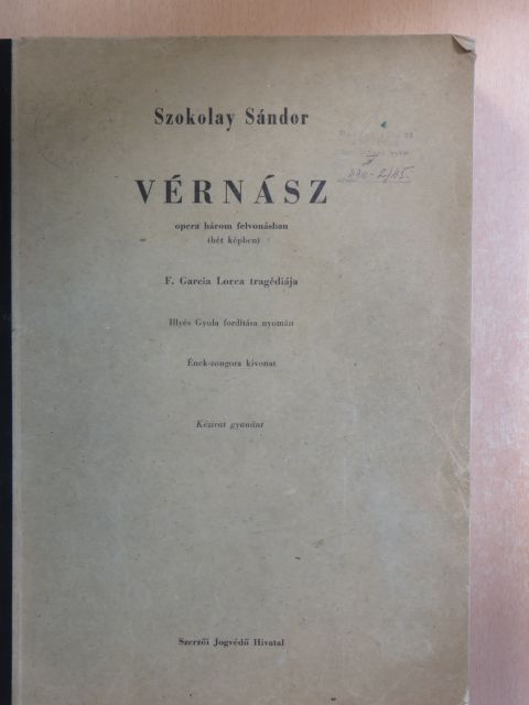 F. Garcia Lorca - Vérnász [antikvár]