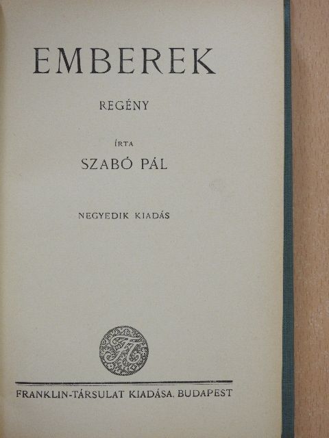 Szabó Pál - Emberek [antikvár]