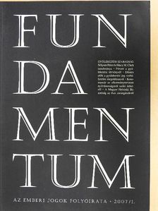 Mary M. Cheh - Fundamentum 2007/1. [antikvár]