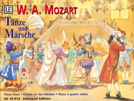 MOZART, W,A, - TAENZE UND MAERSCHE FÜR KLAVIER ZU VIER HAENDEN (NANA KRIEGER)