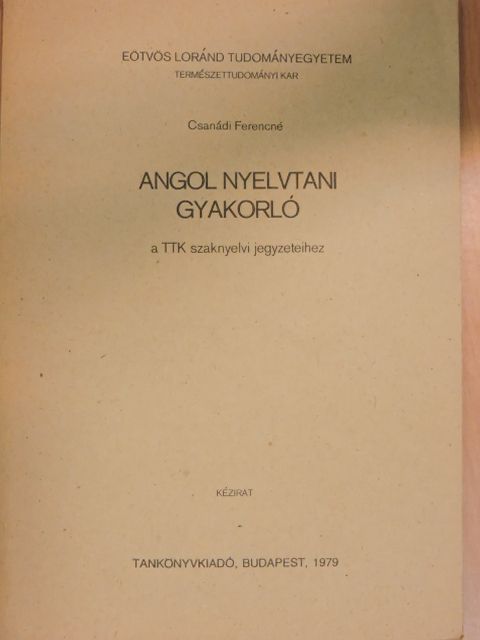 Csanádi Ferencné - Angol nyelvtani gyakorló [antikvár]