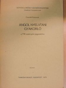 Csanádi Ferencné - Angol nyelvtani gyakorló [antikvár]