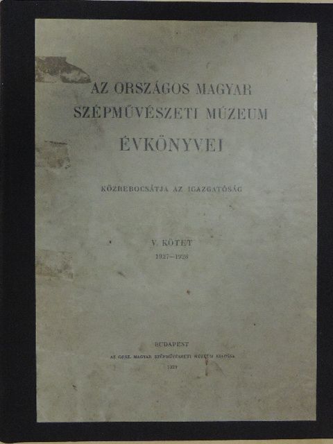 Adolfo Venturi - Az Országos Magyar Szépművészeti Múzeum évkönyvei V. [antikvár]