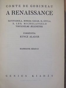 Comte de Gobineau - A renaissance [antikvár]