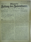 Allgemeine Zeitung des Judenthums 20. Februar 1903 (gótbetűs) [antikvár]