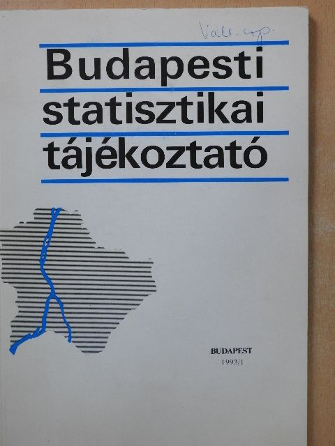 Budapesti statisztikai tájékoztató 1993/1. [antikvár]