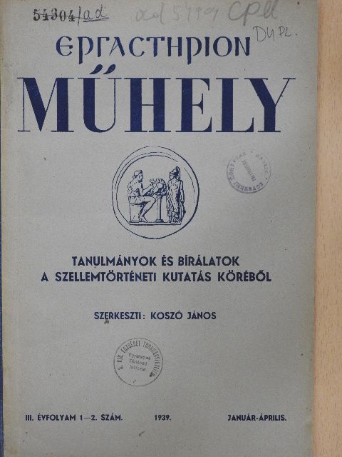 Bajomi Vilmos - Ergasterion Műhely 1939. január-április [antikvár]