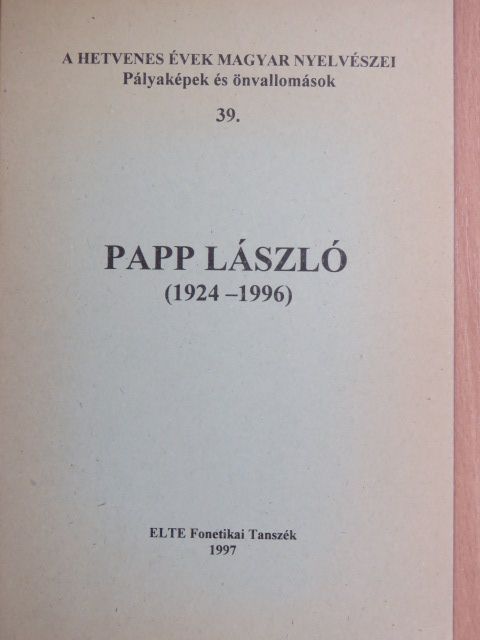 Papp László [antikvár]
