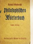 Rudolf Odebrecht - Kleines Philosophisches Wörterbuch (gótbetűs) [antikvár]