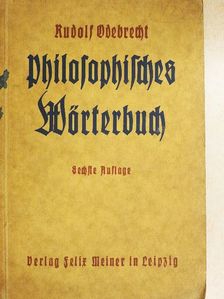 Rudolf Odebrecht - Kleines Philosophisches Wörterbuch (gótbetűs) [antikvár]
