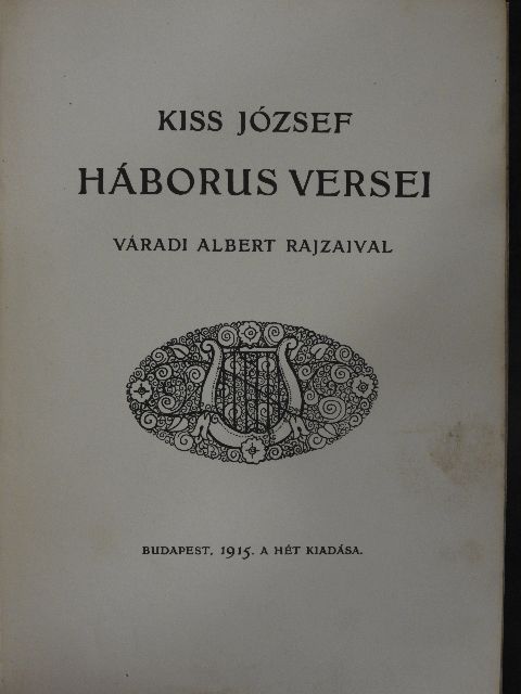 Kiss József - Kiss József háborus versei [antikvár]