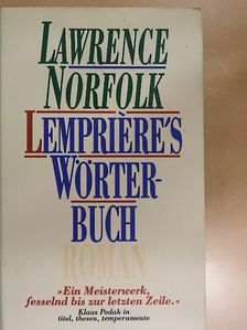 Lawrence Norfolk - Lempriére's Wörterbuch [antikvár]