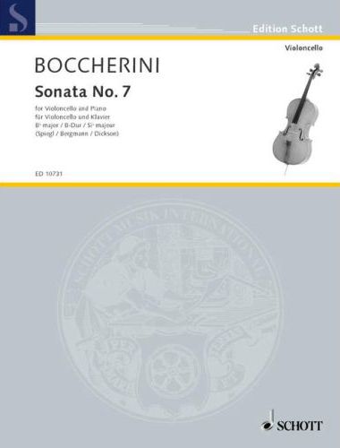 BOCCHERINI, LUIGI - SONATA NO.7 B- DUR - FOR VIOLONCELLO AND PIANO