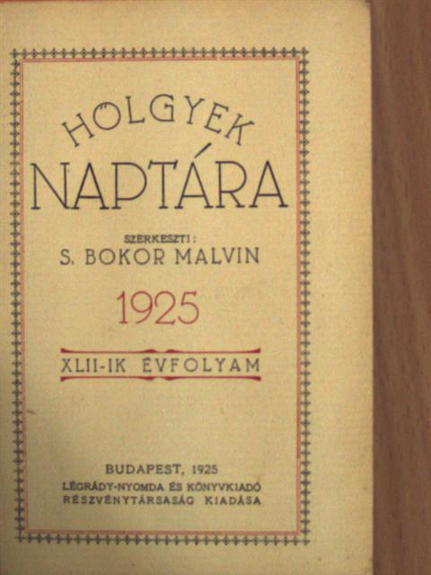 Ács Klára - Hölgyek Naptára 1925. [antikvár]