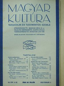 Balla Borisz - Magyar Kultúra 1933. február 5. [antikvár]