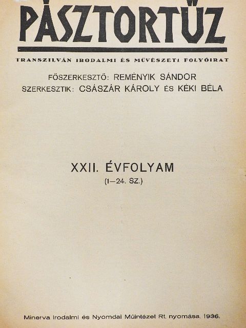 Balogh Ernő - Pásztortűz 1936. (nem teljes évfolyam) [antikvár]