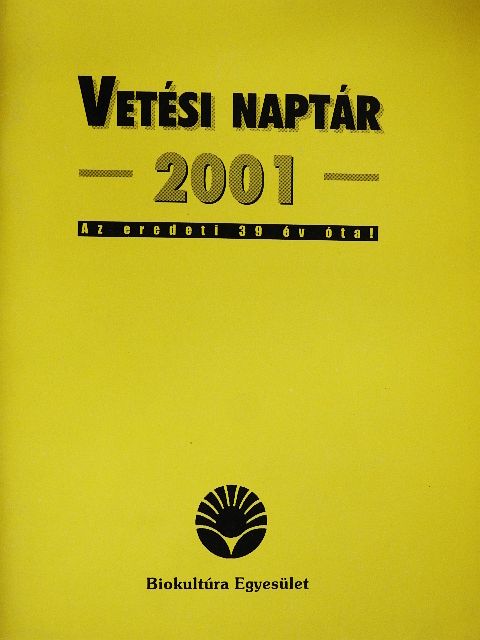 Vetési naptár 2001 [antikvár]