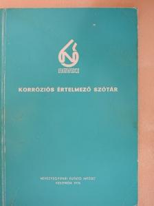 Korróziós értelmező szótár [antikvár]