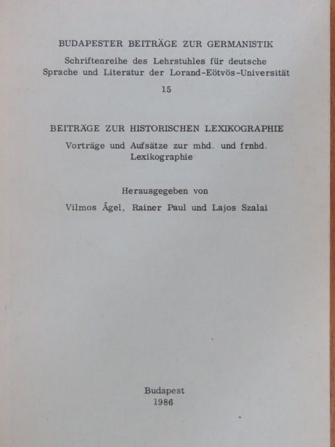 Karl Mollay - Beiträge zur Historischen Lexikographie [antikvár]