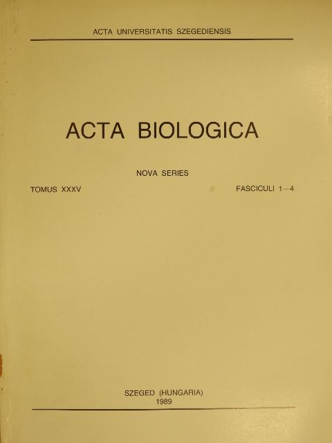 Acta Biologica Tomus XXXV. Fasciculi 1-4. [antikvár]