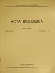 Acta Biologica Tomus XXXV. Fasciculi 1-4. [antikvár]