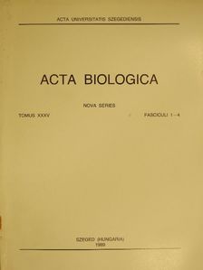 Acta Biologica Tomus XXXV. Fasciculi 1-4. [antikvár]