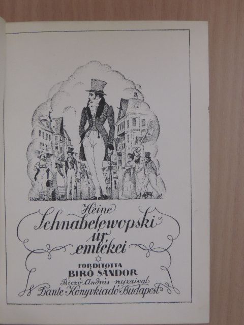 Heine - Schnabelewopski úr emlékei [antikvár]