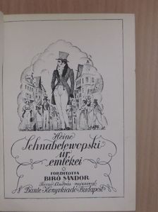 Heine - Schnabelewopski úr emlékei [antikvár]