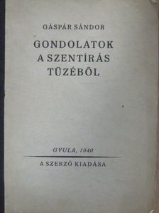 Gáspár Sándor - Gondolatok a Szentírás tüzéből [antikvár]