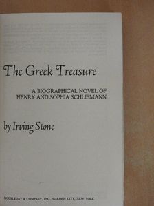 Irving Stone - The Greek Treasure [antikvár]