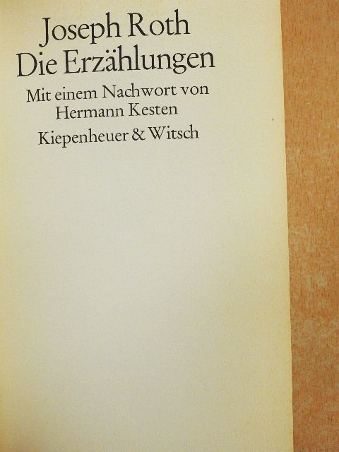 Joseph Roth - Die Erzählungen [antikvár]