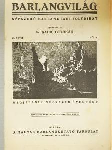 Dr. Bogsch László - Barlangvilág 1933. április [antikvár]