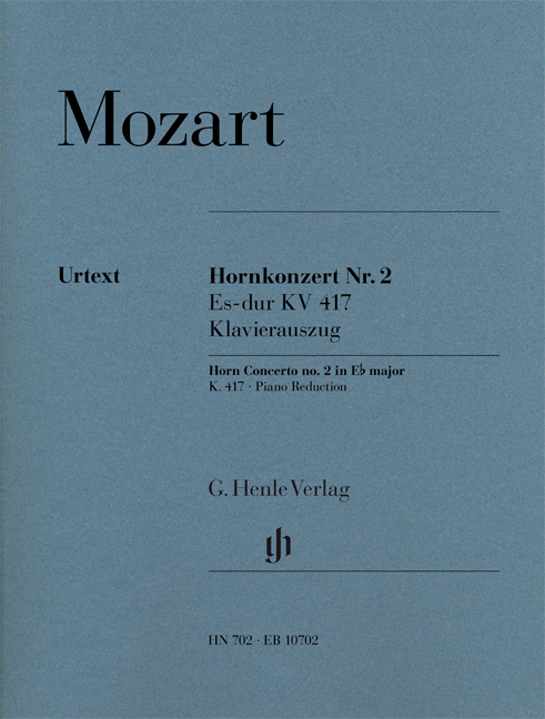 MOZART, W,A, - HORNKONZERT NR.2 ES-DUR KV 417 KLAVIERAUSZUG URTEXT (WIESE/SCHULZE)