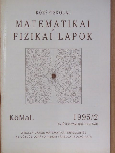 Honyek Gyula - Középiskolai matematikai és fizikai lapok 1995. február [antikvár]