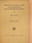 Dr. Emil Utitz - Grundlegung der Allgemeinen Kunstwissenschaft II. [antikvár]