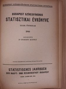 Budapest székesfőváros statisztikai évkönyve 1944. [antikvár]