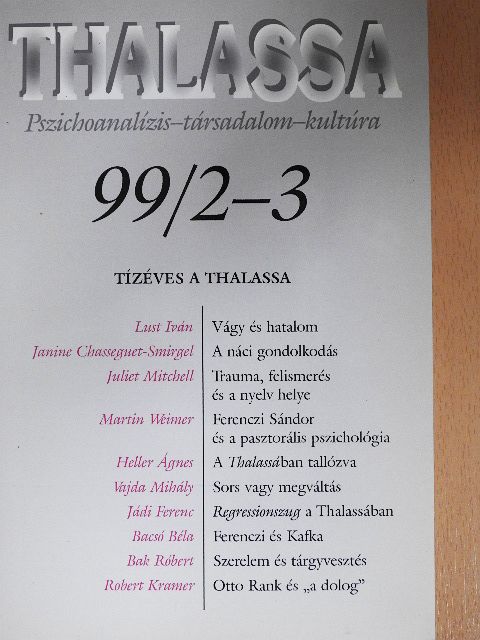 Bacsó Béla - Thalassa 1999/2-3. [antikvár]