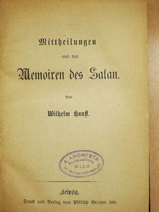 Wilhelm Hauff - Mittheilungen aus den Memoiren des Satan (gótbetűs) [antikvár]