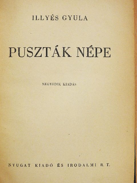 Illyés Gyula - Puszták népe [antikvár]