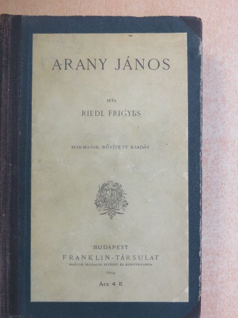 Riedl Frigyes - Arany János [antikvár]