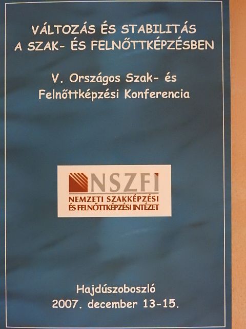 Bertalan Tamás - Változás és stabilitás a szak- és felnőttképzésben [antikvár]