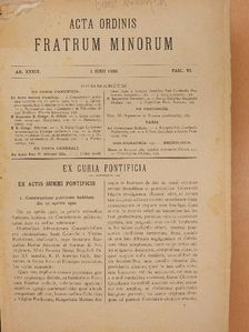 Acta Ordinis Fratrum Minorum 1920-1922. (vegyes számok) (30 db) [antikvár]