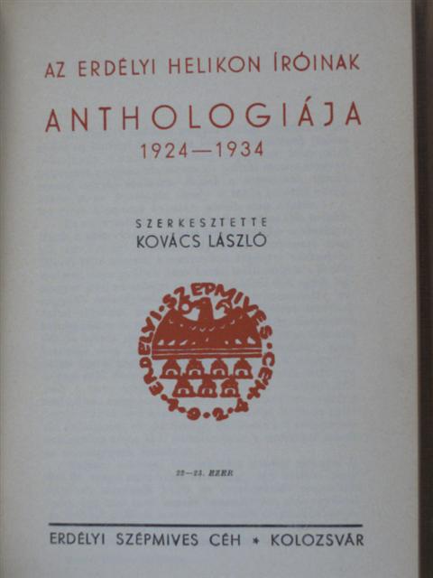 Áprily Lajos - Az Erdélyi Helikon íróinak Anthologiája [antikvár]